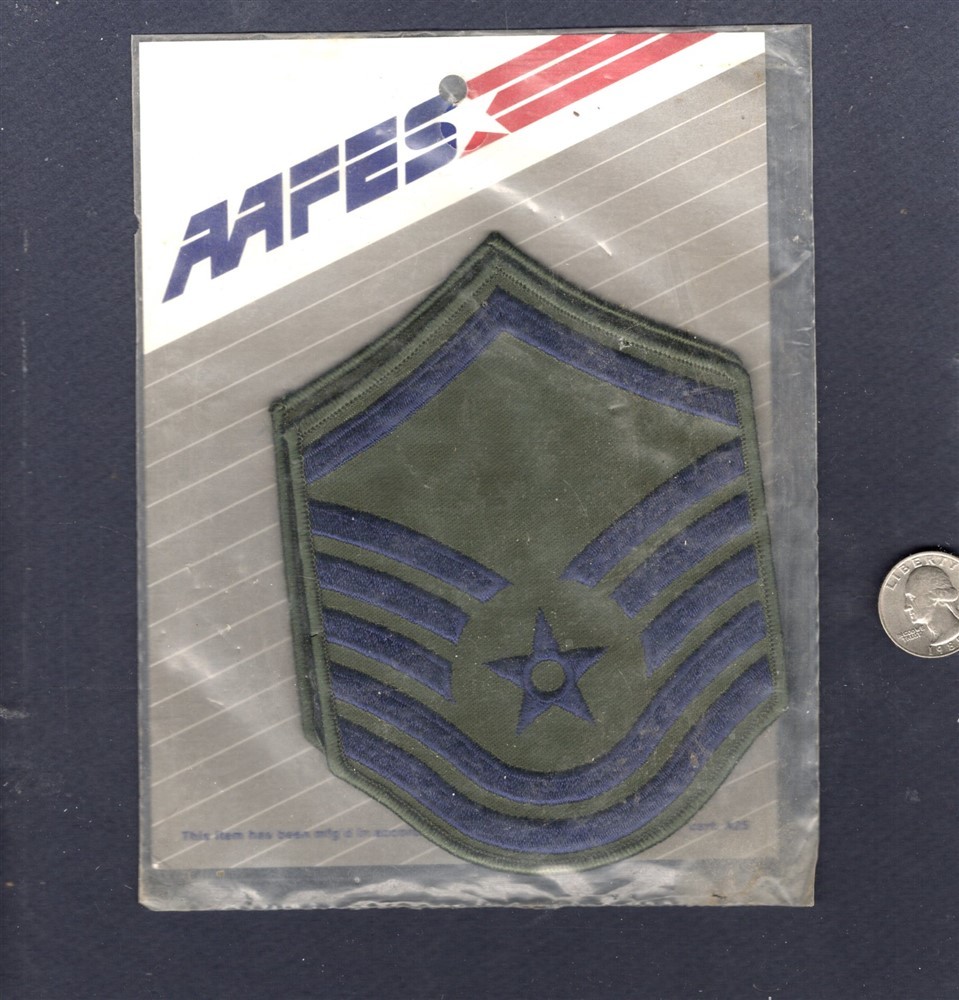 New E7 MSGT Master Sergeant USAF Uniform Rank Insignia Patch Set
