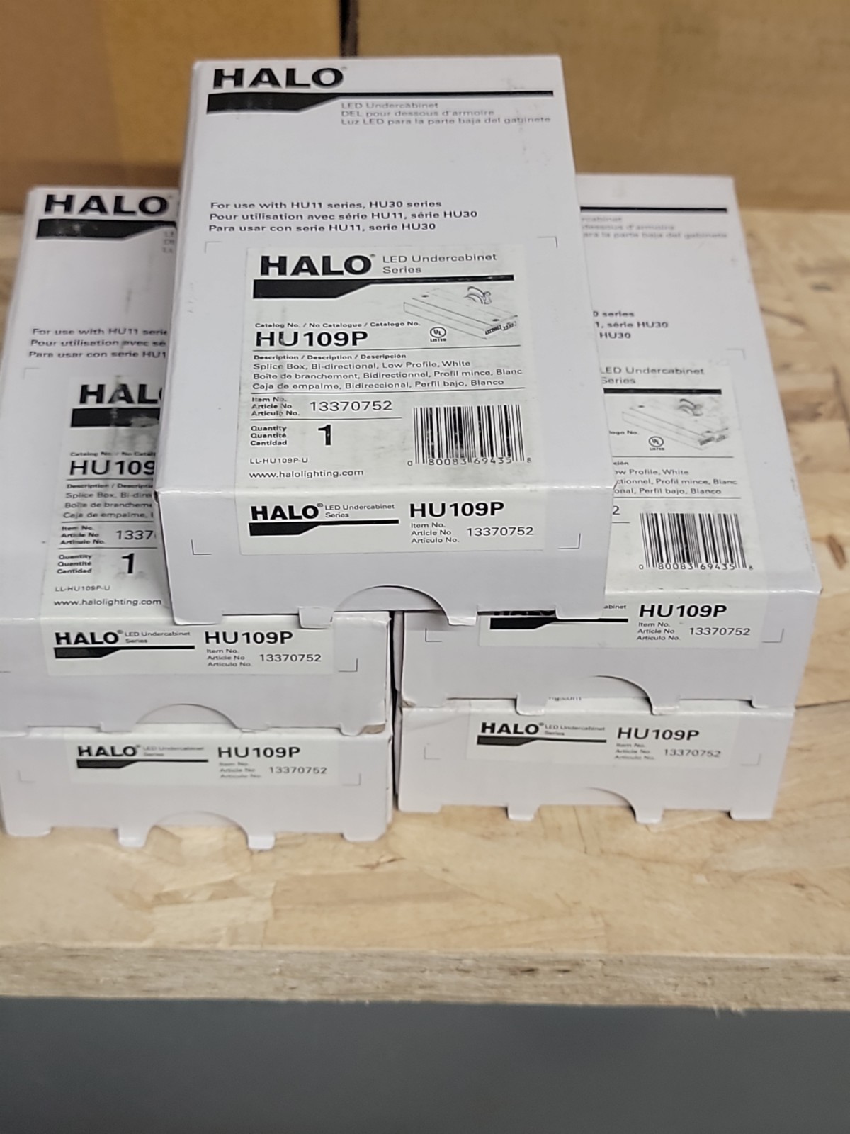 COOPER HALO HU109P LED UNDERCABINET SPLICE BOX  (BRAND NEW LOT OF 5)