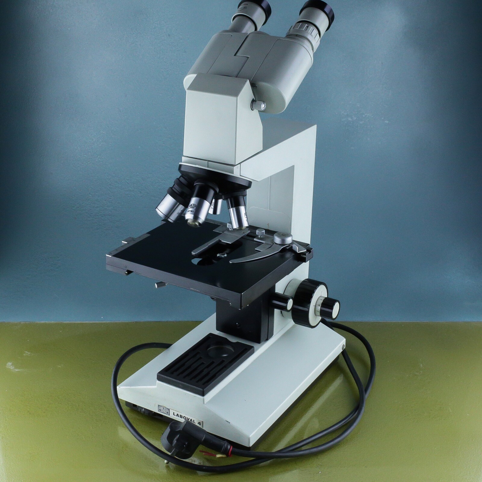 binocular MICROSCOPE LABOVAL Carl Zeiss Jena Mikroskop sm-20 ☆☆☆