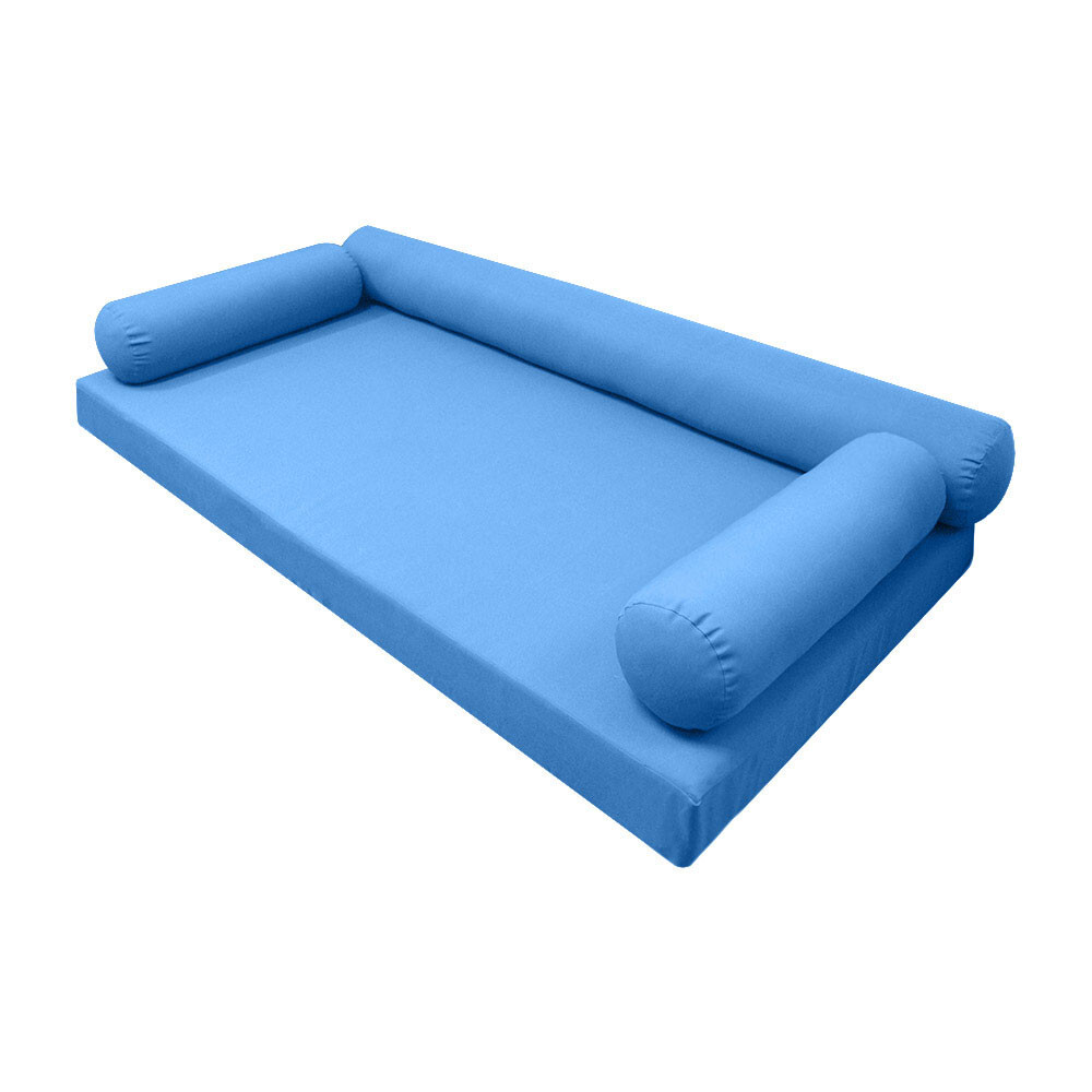 |SLIPCOVER ONLY|S6 Daybed Mattress Bolster Pillow Covers Knife Edge Queen AD102