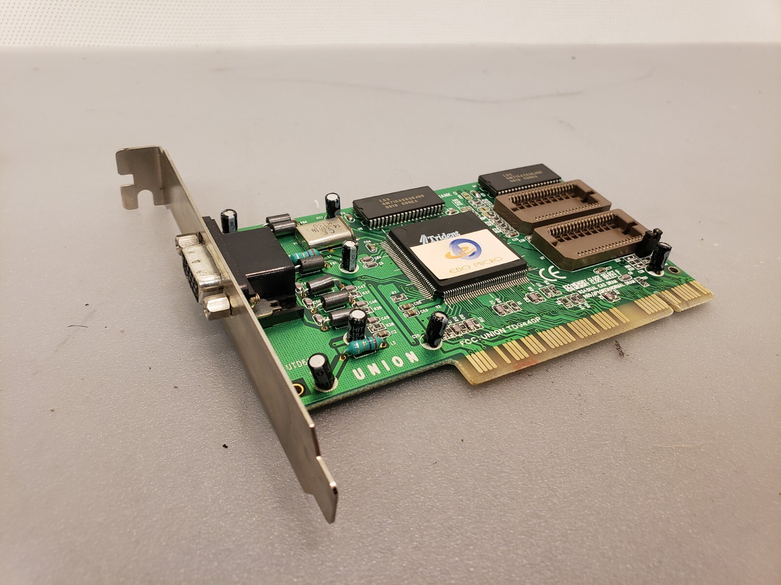 Vintage Trident Union EDOMicro TD9440P UTD61 1MB PCI Video Card VGA Retro Tested