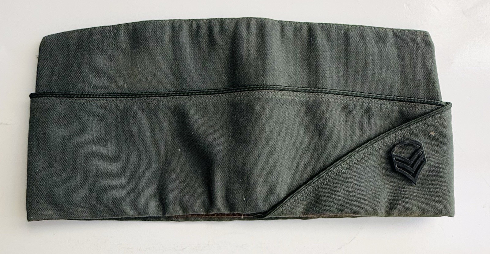 Vintage U.S. Army Garrison Cap AG-344 Size 7 1/8 – Sergeant Chevron Pin Vietnam