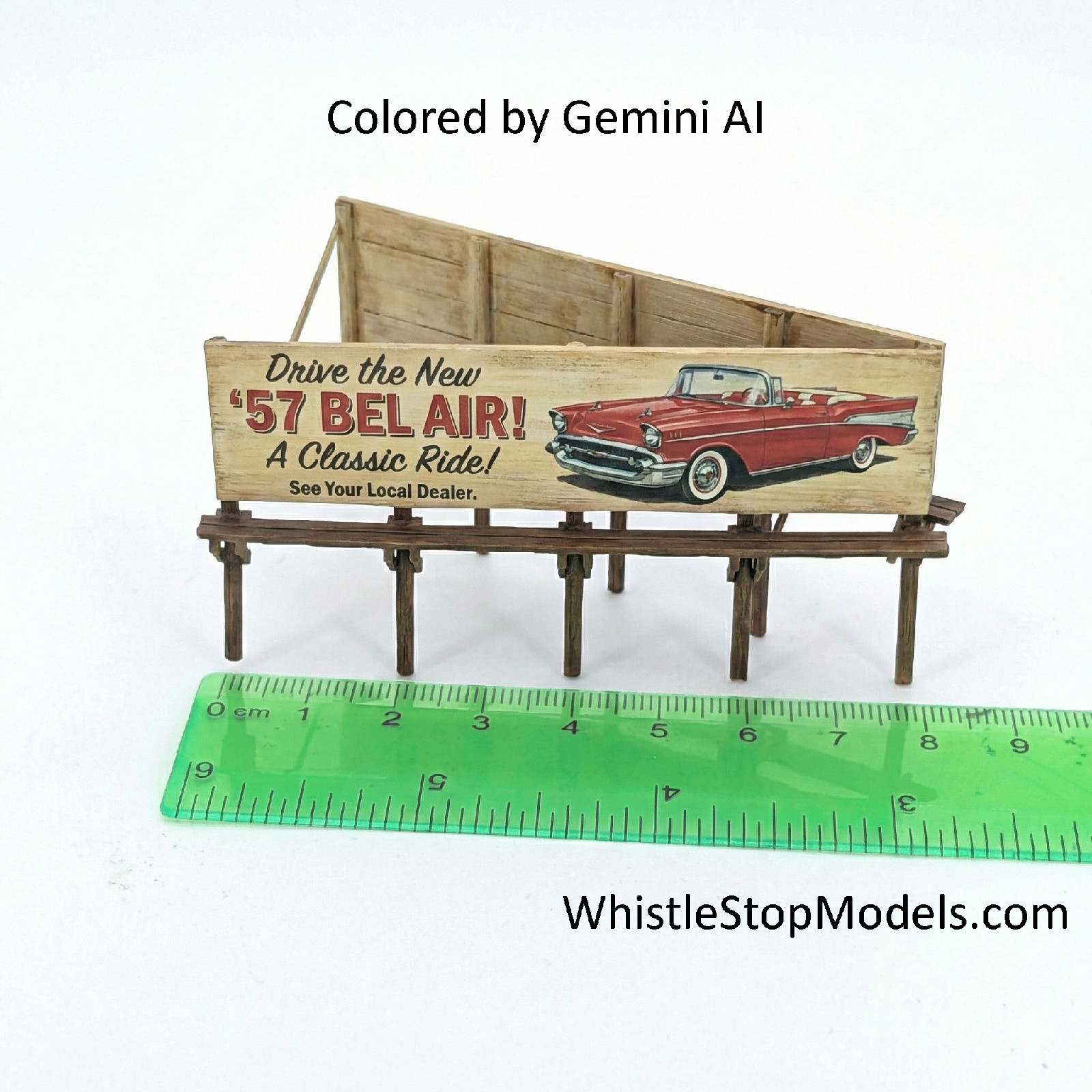 N Scale 2 sided Old 40ft Billboard