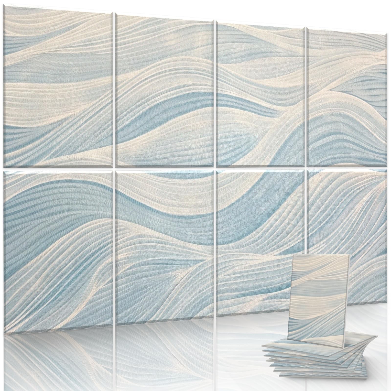 JaneTech 8-Pack Art Acoustic Panels Sound Absorbing Panels, 48x32 Inch Decora...
