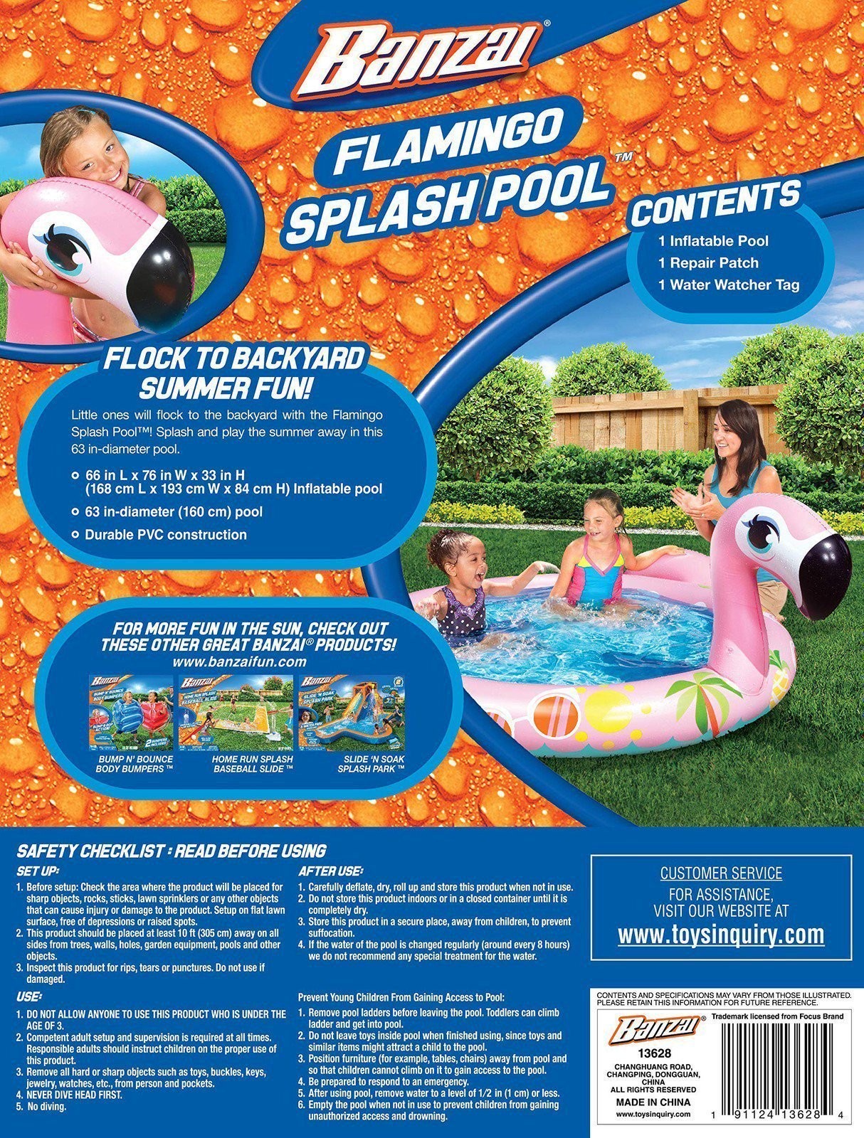 BANZAI Flamingo Splash Pool