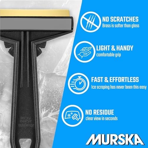 Brass Blade Ice Scraper for Car Windshield Fast Snow Removal Tool