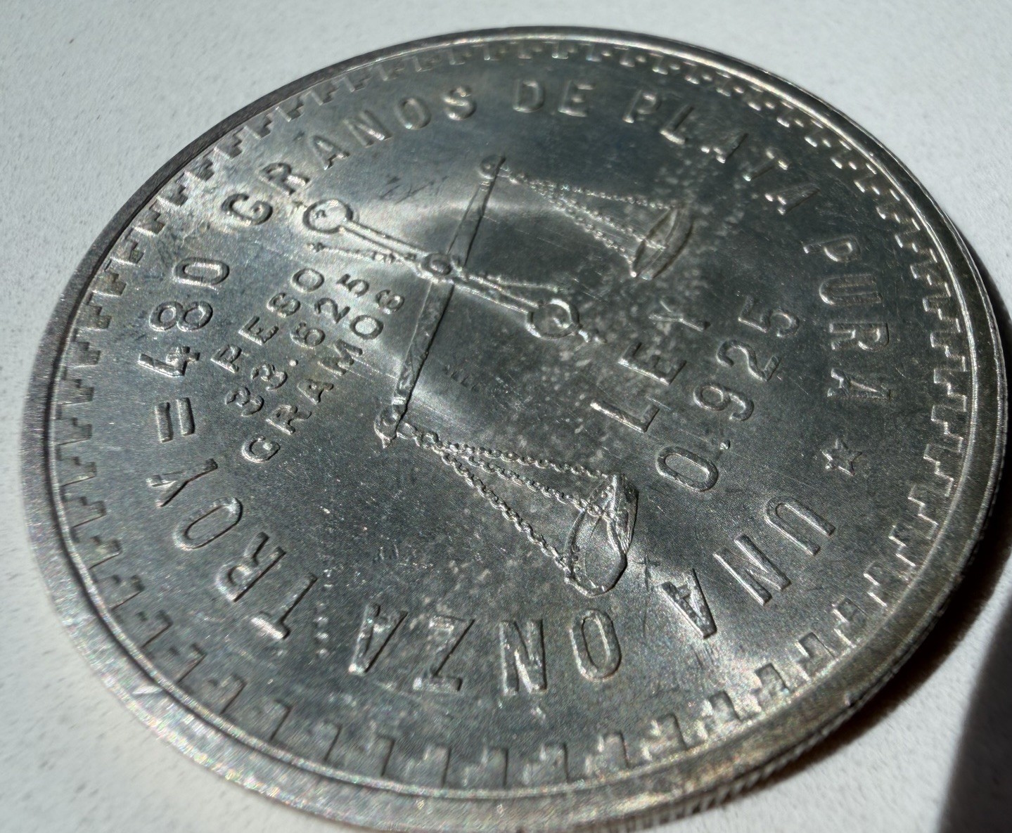 1949 Mexico Silver Onza - Key Date & Mint Luster Cartwheels!