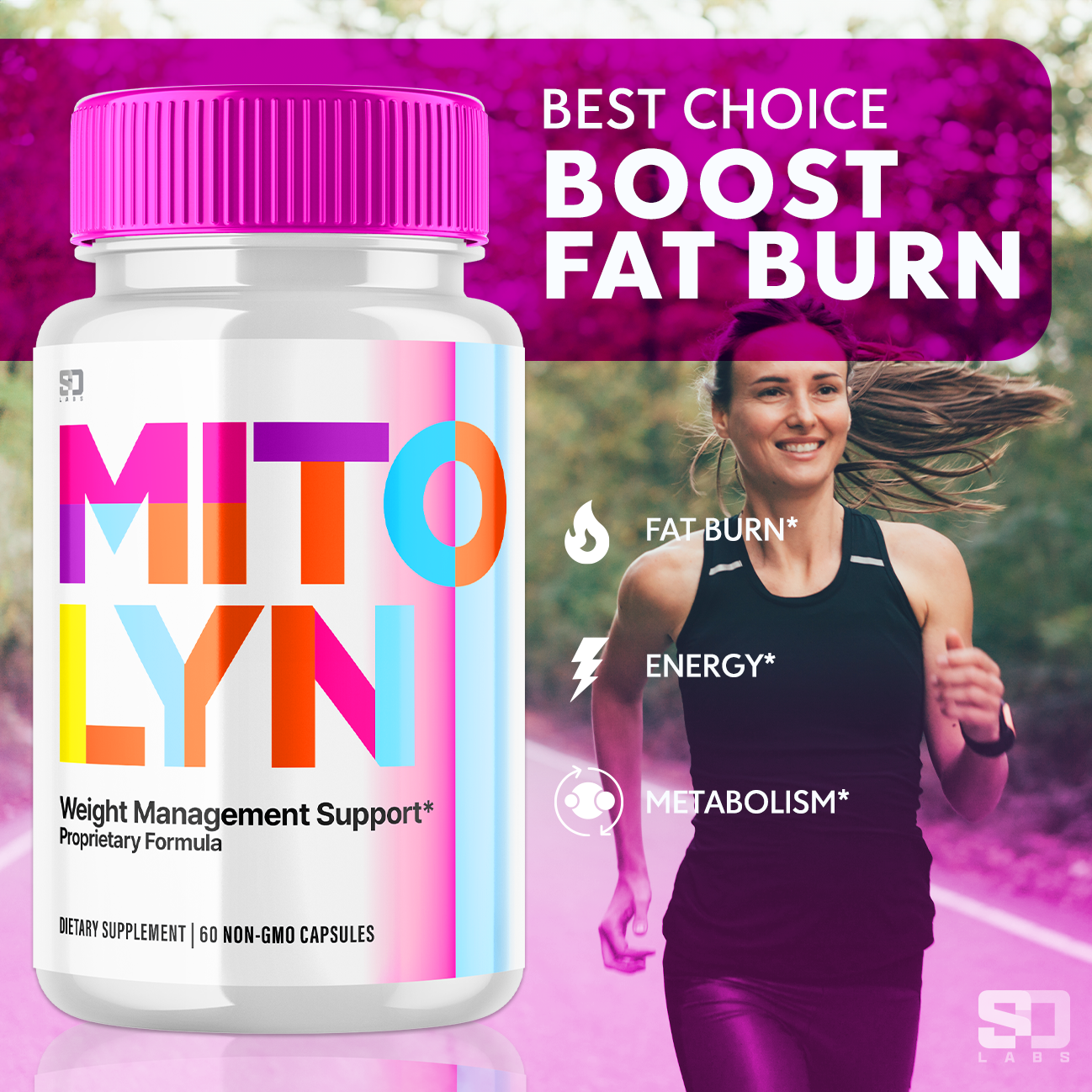 (3 Pack) Mitolyn Advanced Weight Loss Support Mito Lyn Maximum Strength 180ct