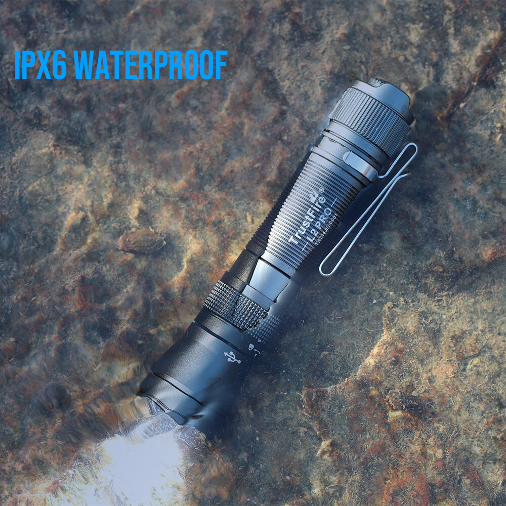 Trustfire L2PRO Tactical EDC Flashlight Rechargeable LED Torch Clip Flashlight