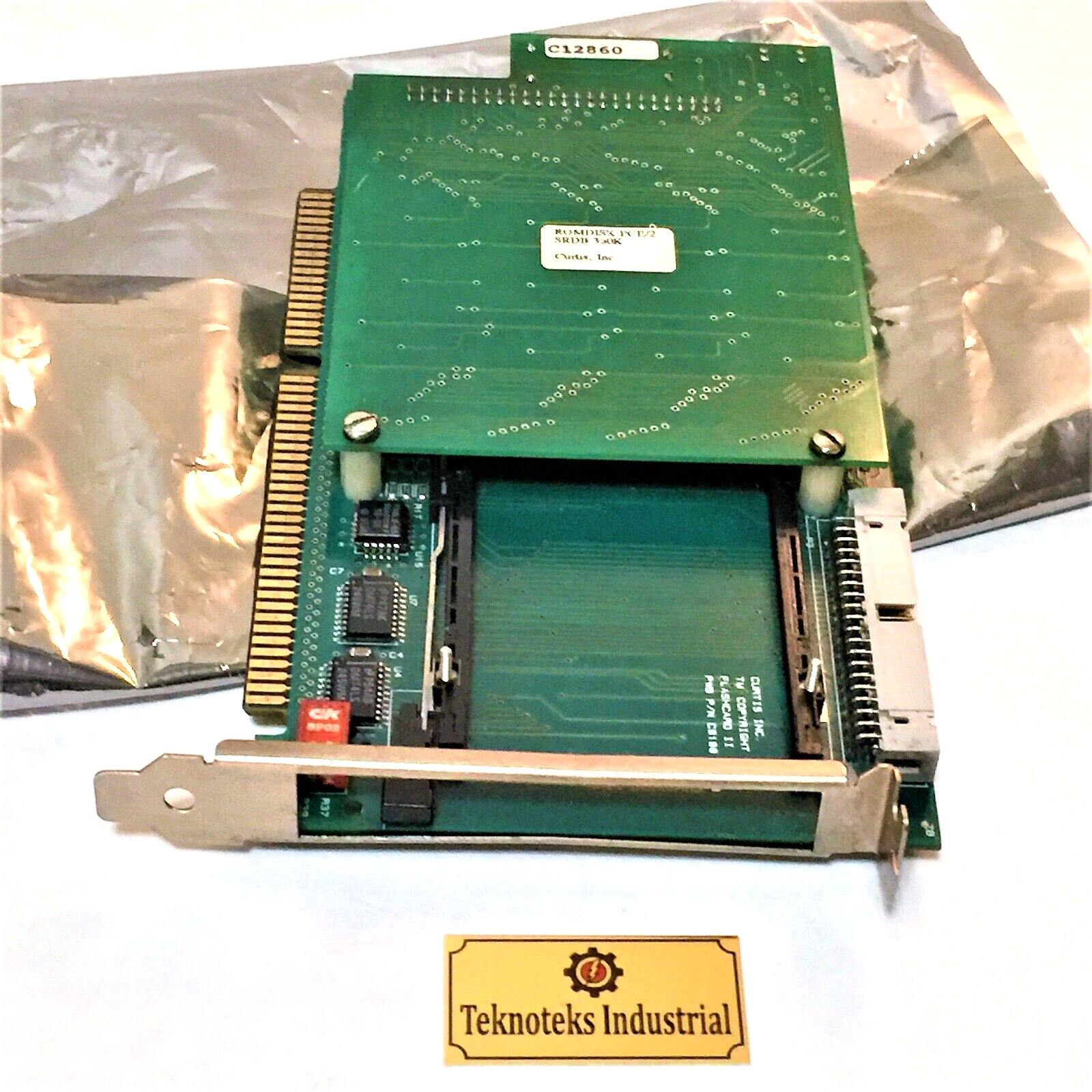 CURTIS C0100 REV B FLUSHCARD II / ROMDISK PCE/2 SRDB 360K MEMORY CIRCUIT BOARD