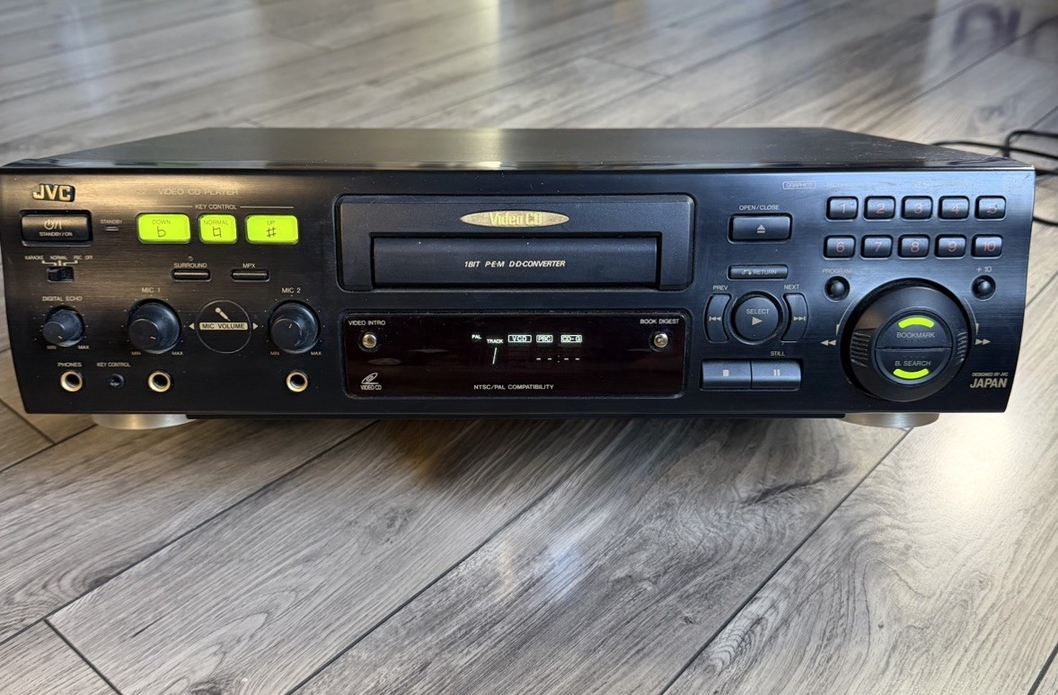 JVC XL-SV22BK CD Player Karaoke Mic Inputs Tested Working Vintage
