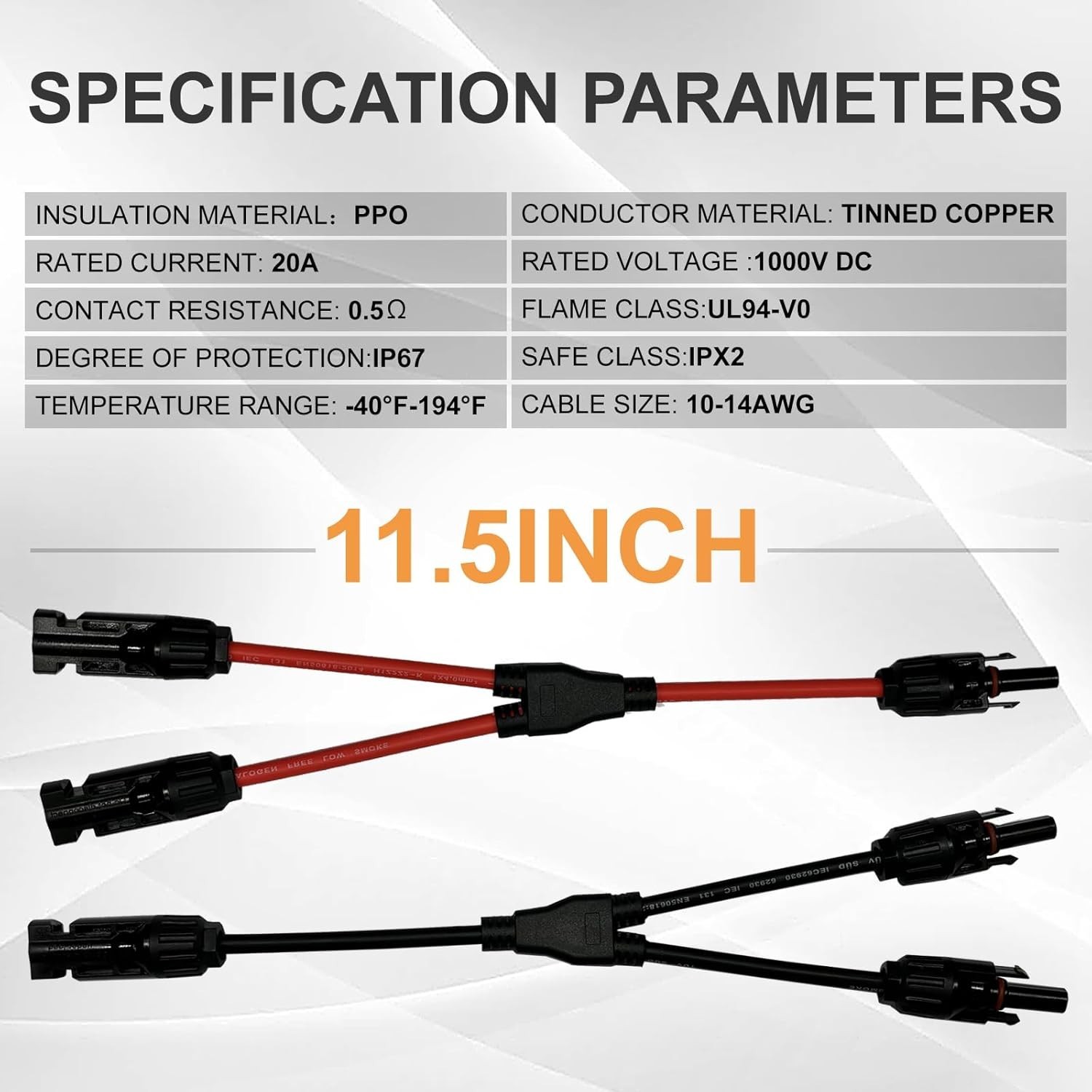 Reliable Y Branch Solar Connectors for Multiple Panel Wiring, Durable & Secure