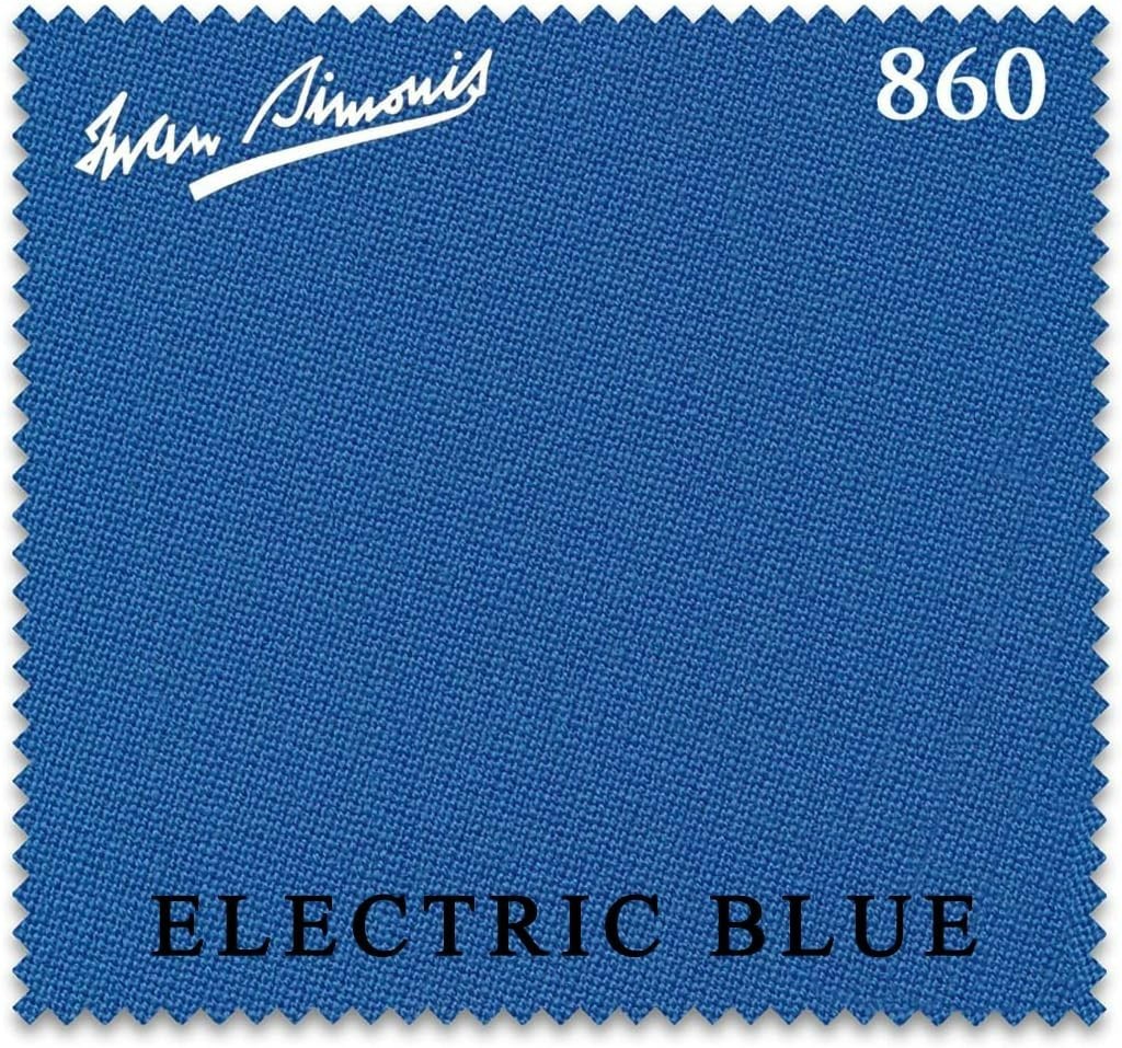 Simonis 860 Pool Table Cloth -Electric Blue 9FT