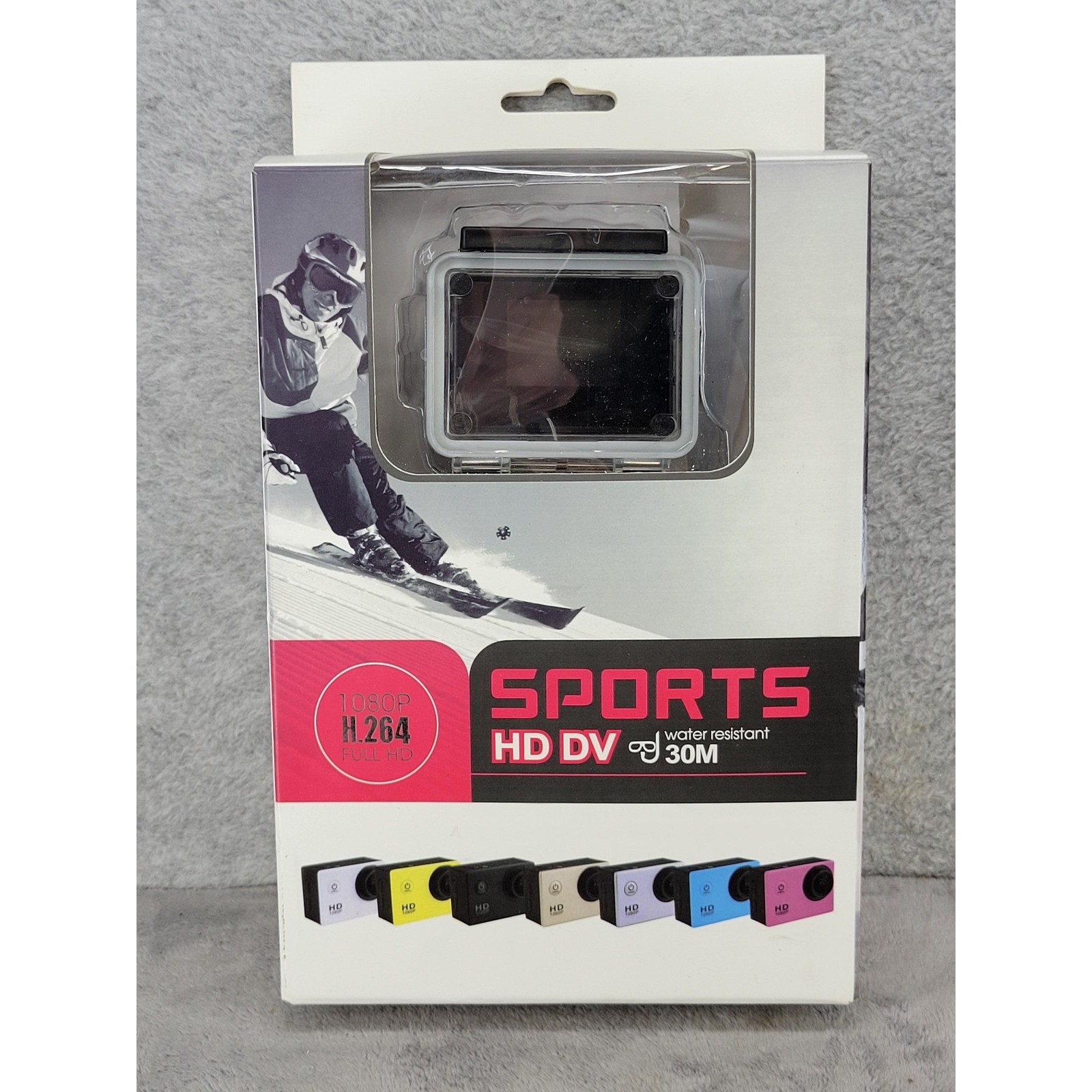 Sports HD DV Action Camera 1080P Full HD 30M Water Resistant 1.5 Inch LCD Silver