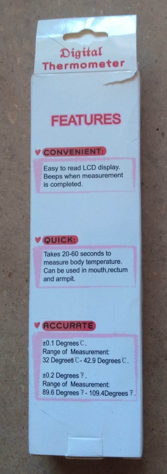 Digital Thermometer, NIP