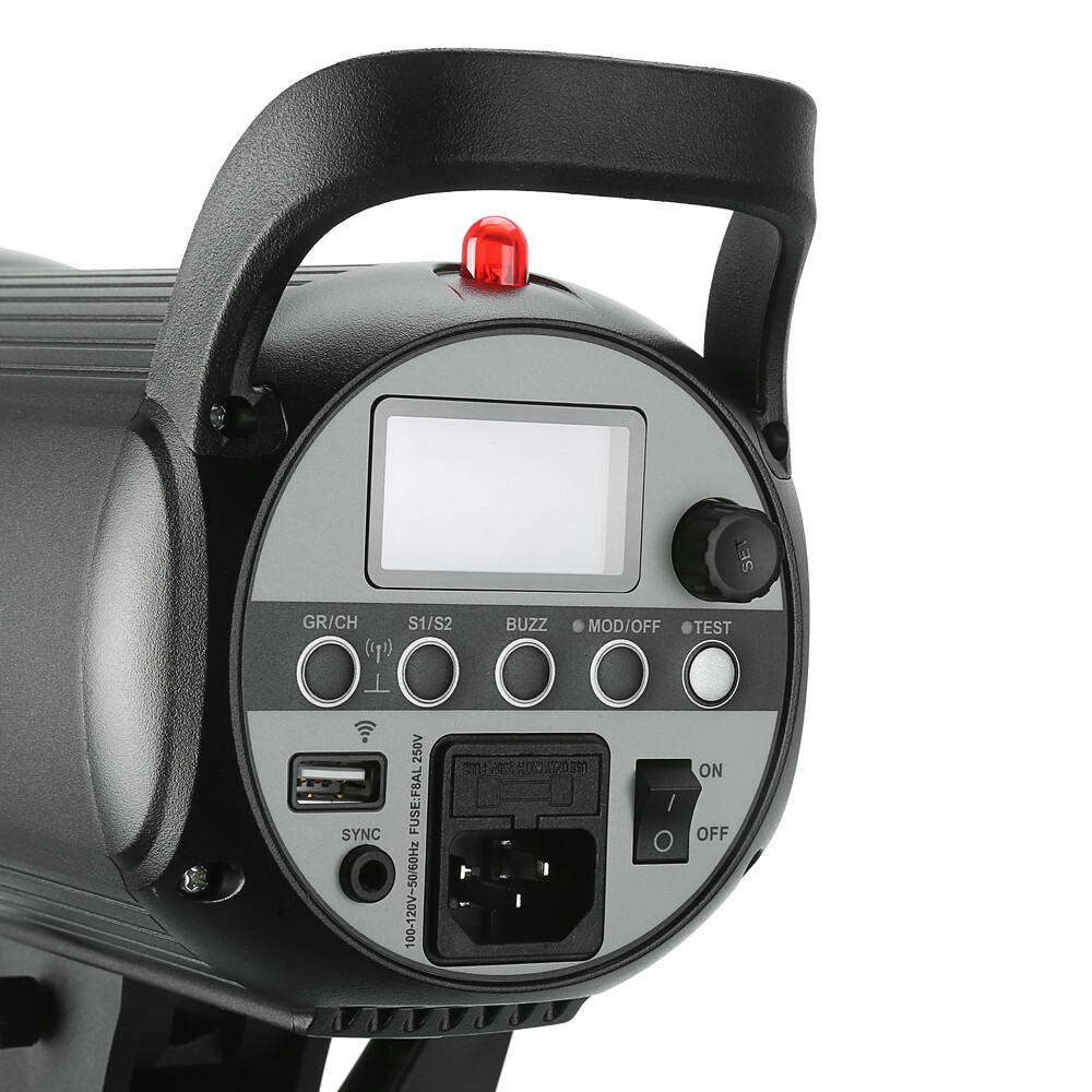 Godox SK300II-V Studio Strobe Flash with Reflector+60*90cm Grid Softbox+2M Stand