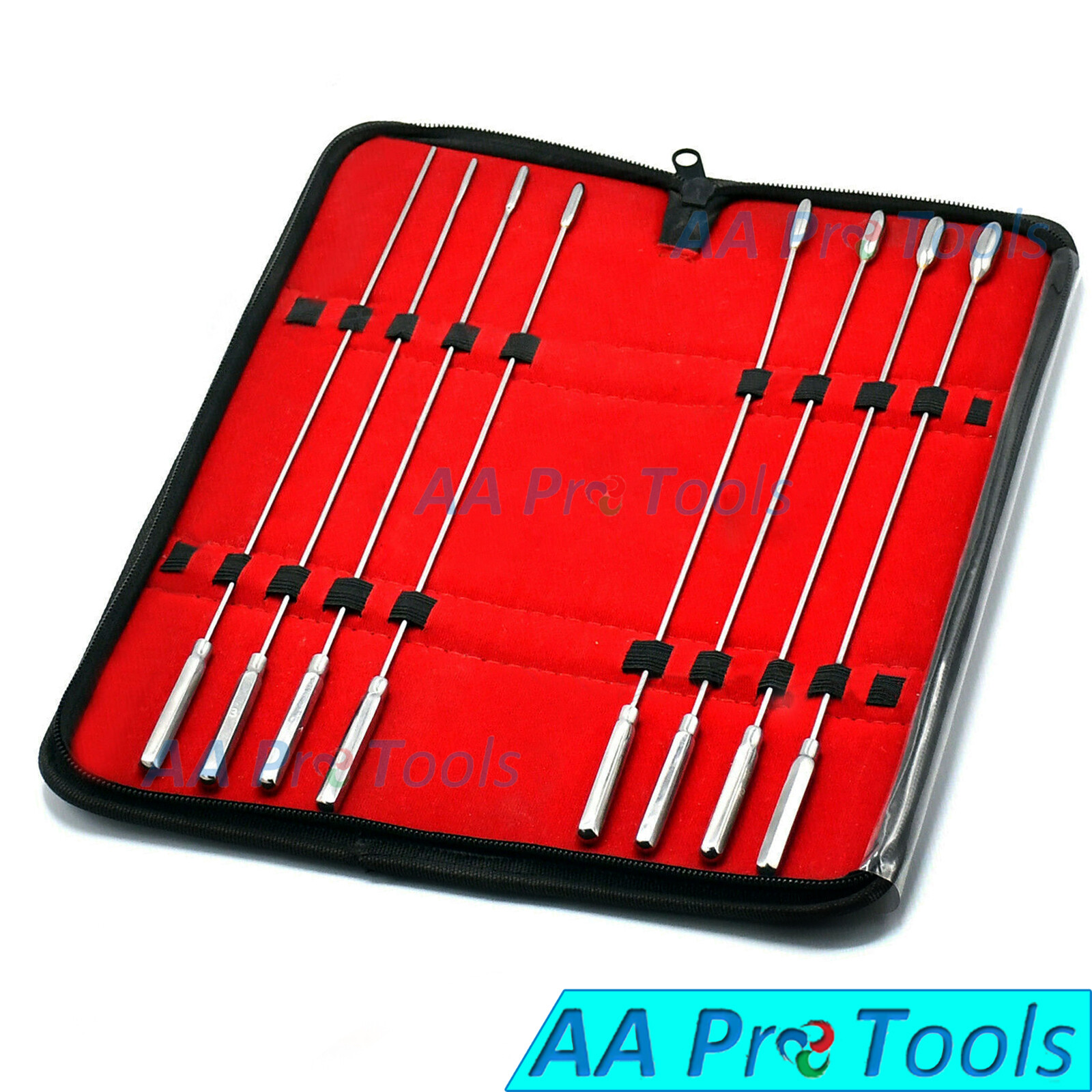 Bakes Rosebud Dilators Sounds, 8 Piece Kit 6mm to 13mm In Case