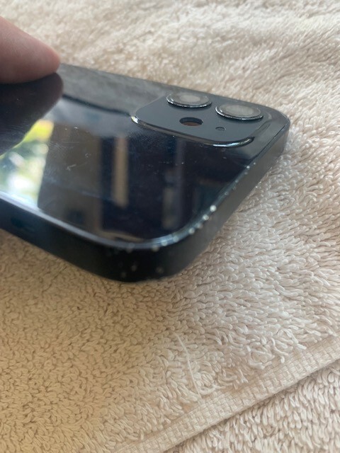 Apple iPhone 12 rear housing back glass chasis black ( C )