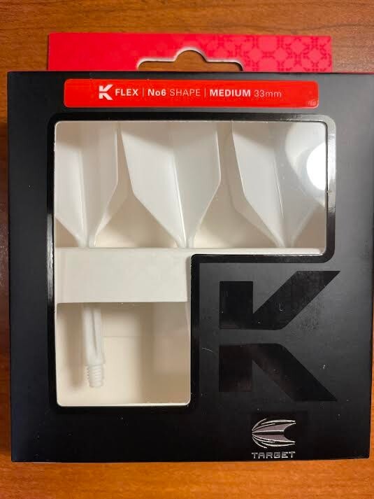 TARGET K-FLEX WHITE MEDIUM 1 PIECE SHAFT AND FLIGHT NO6