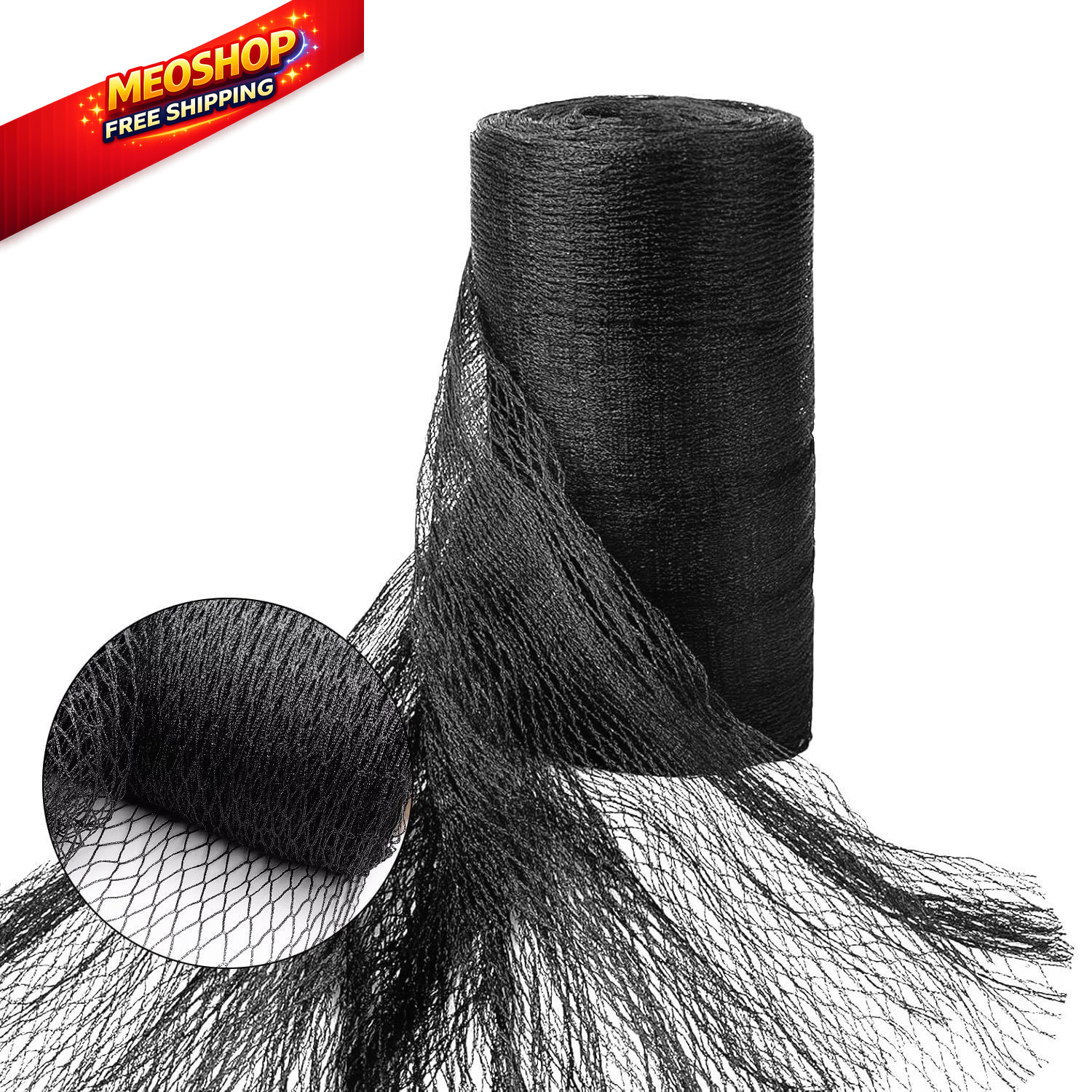 Vocray Bird Netting for Chicken Coop 25x25 Ft, 1/2" Mesh, 25x25Ft-1/2", Black