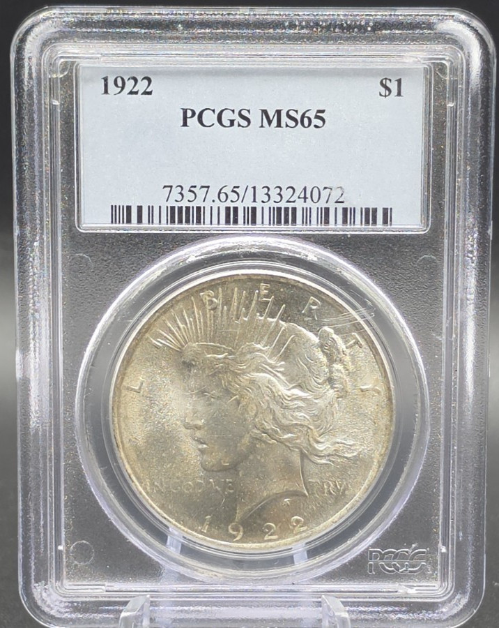 1922 Peace Silver Dollar $1 – PCGS MS65 High-Grade Mint State