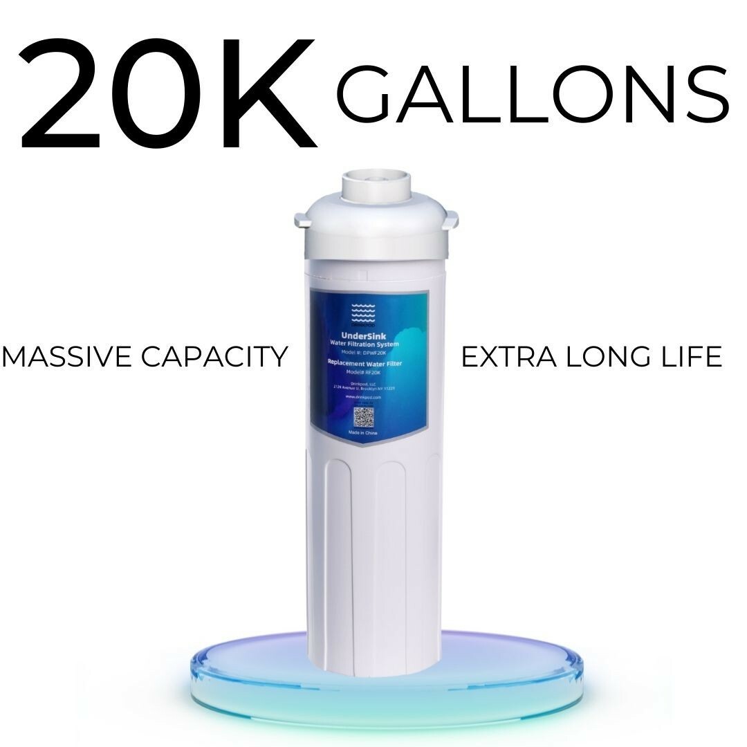 Drinkpod Replacement Water Filter for 20,000 Gallon Under Sink Filter