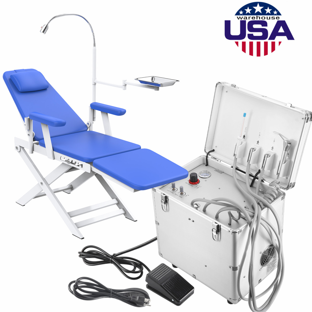 Portable Dental Delivery Treatment Unit High Suction Intelligent / Folding Chair