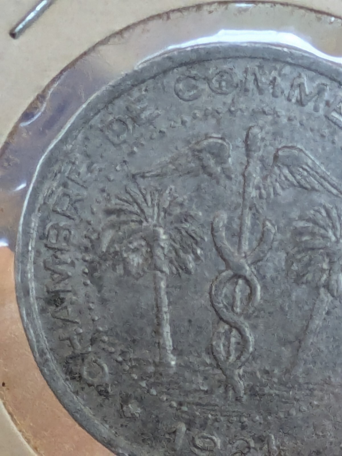1921 Algeria Algers 5 Cent Token High Grade