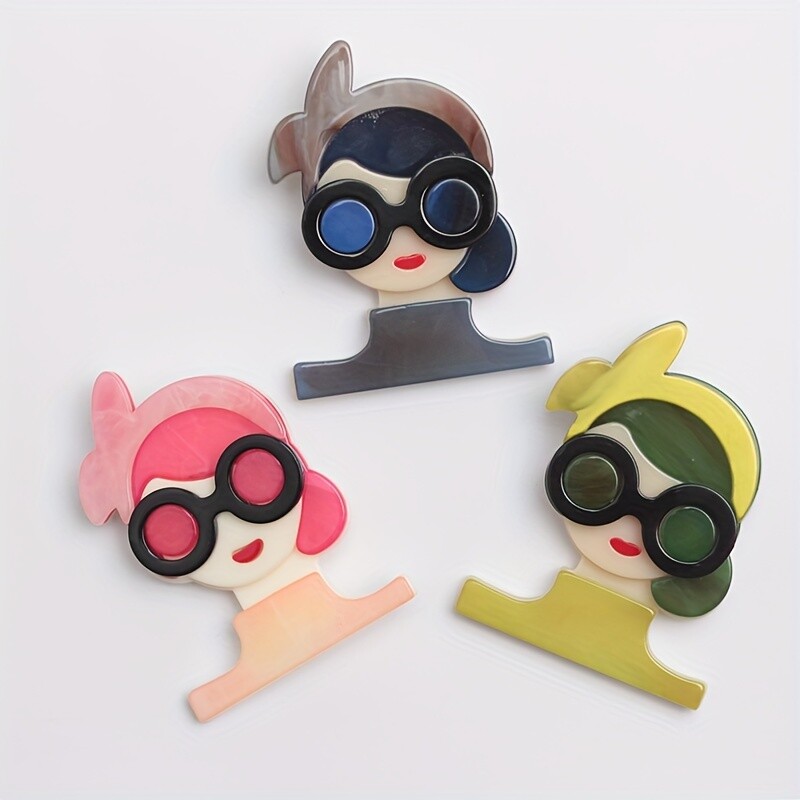 Fashion Acrylic Modern Lady Girls Brooches Pins For Womens Jewelry Gifts