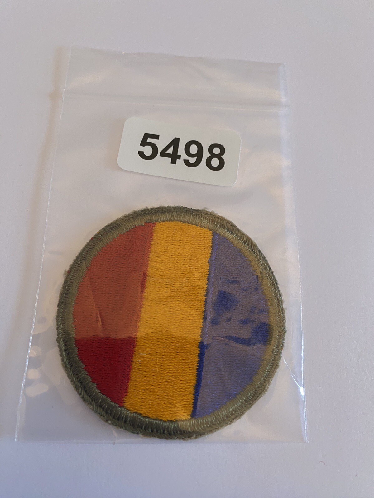 US Army Replacement And School Patch Round Yellow Blue Red INV5498