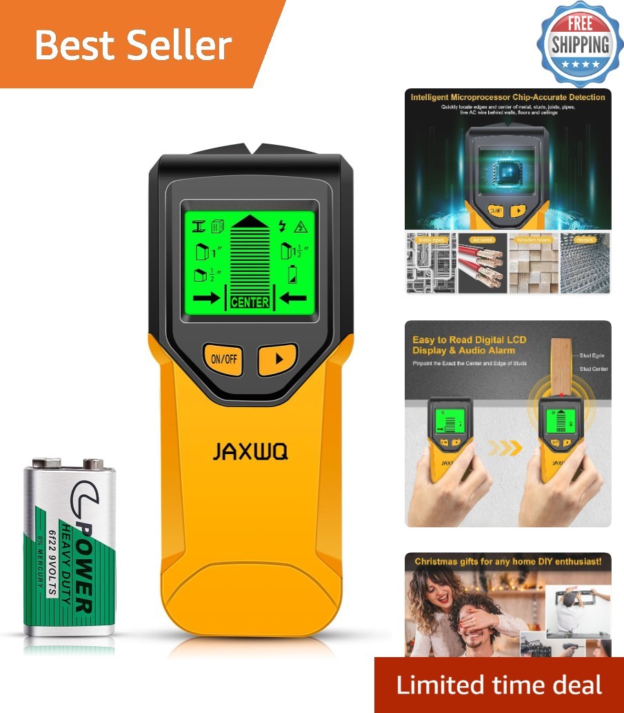 Intelligent 5-in-1 Stud Finder Tool with Backlit LCD for Safe Home Installations