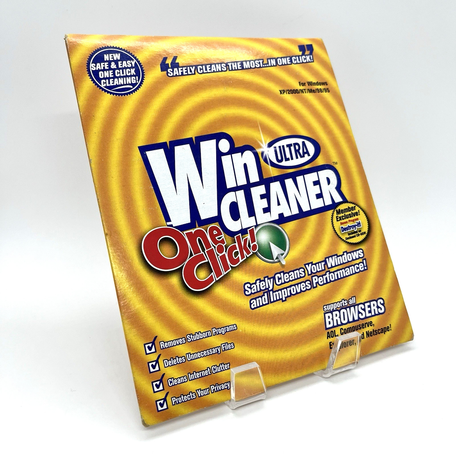 Ultra WinCleaner One-Click Ver 8.x PC Utility Software CD Windows XP 98 95 +