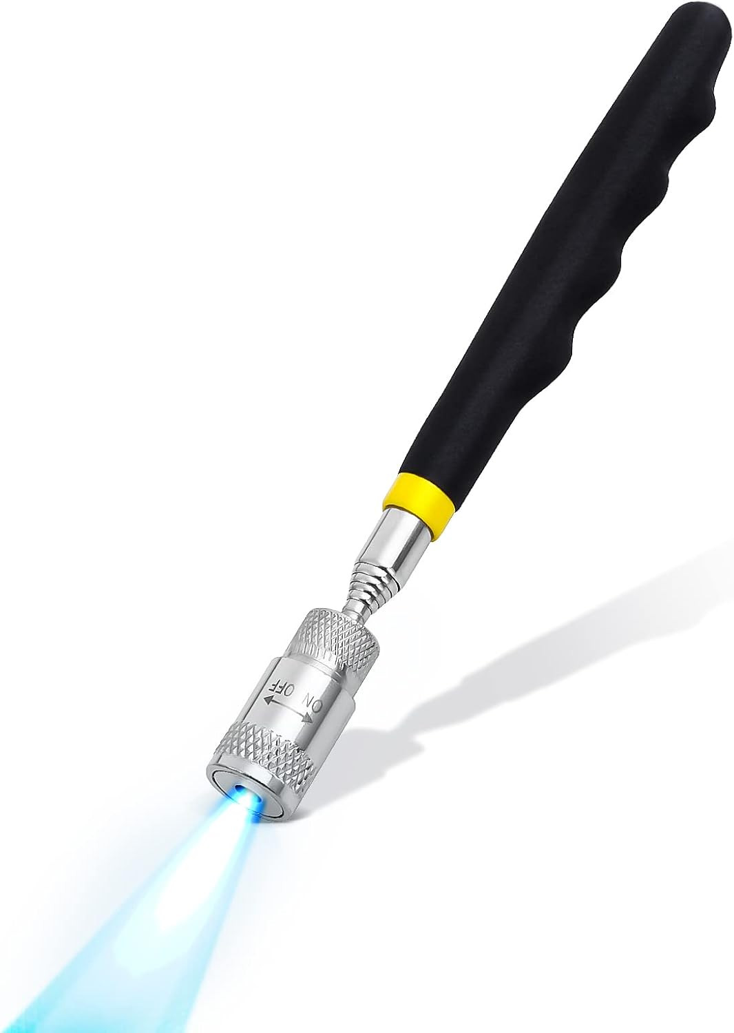 1 Piece 8Lbs Telescoping Magnetic Flashlight Pickup Tool with 3 LED Lights, Magn