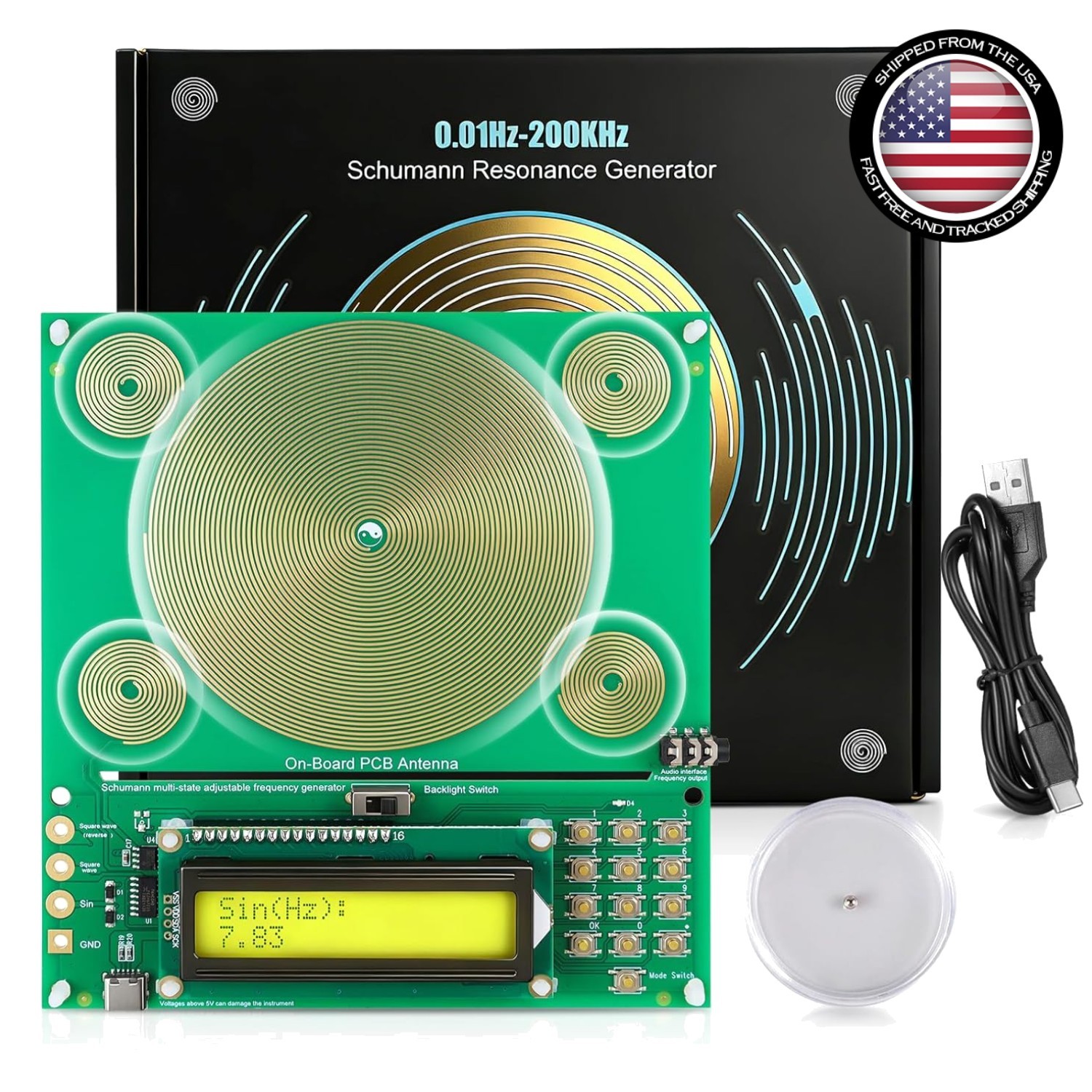 Frequency Generator Machine 0.01Hz-200KHz Schumann Resonance Sine Wave Device