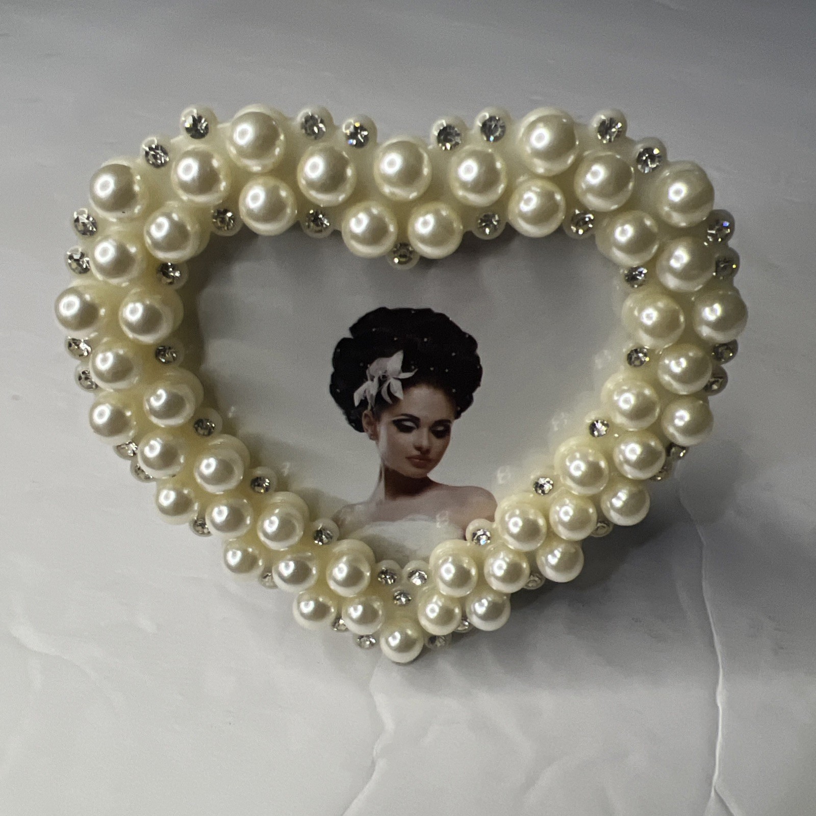 Plastic Pearl 4” Picture Frame New Old Stock