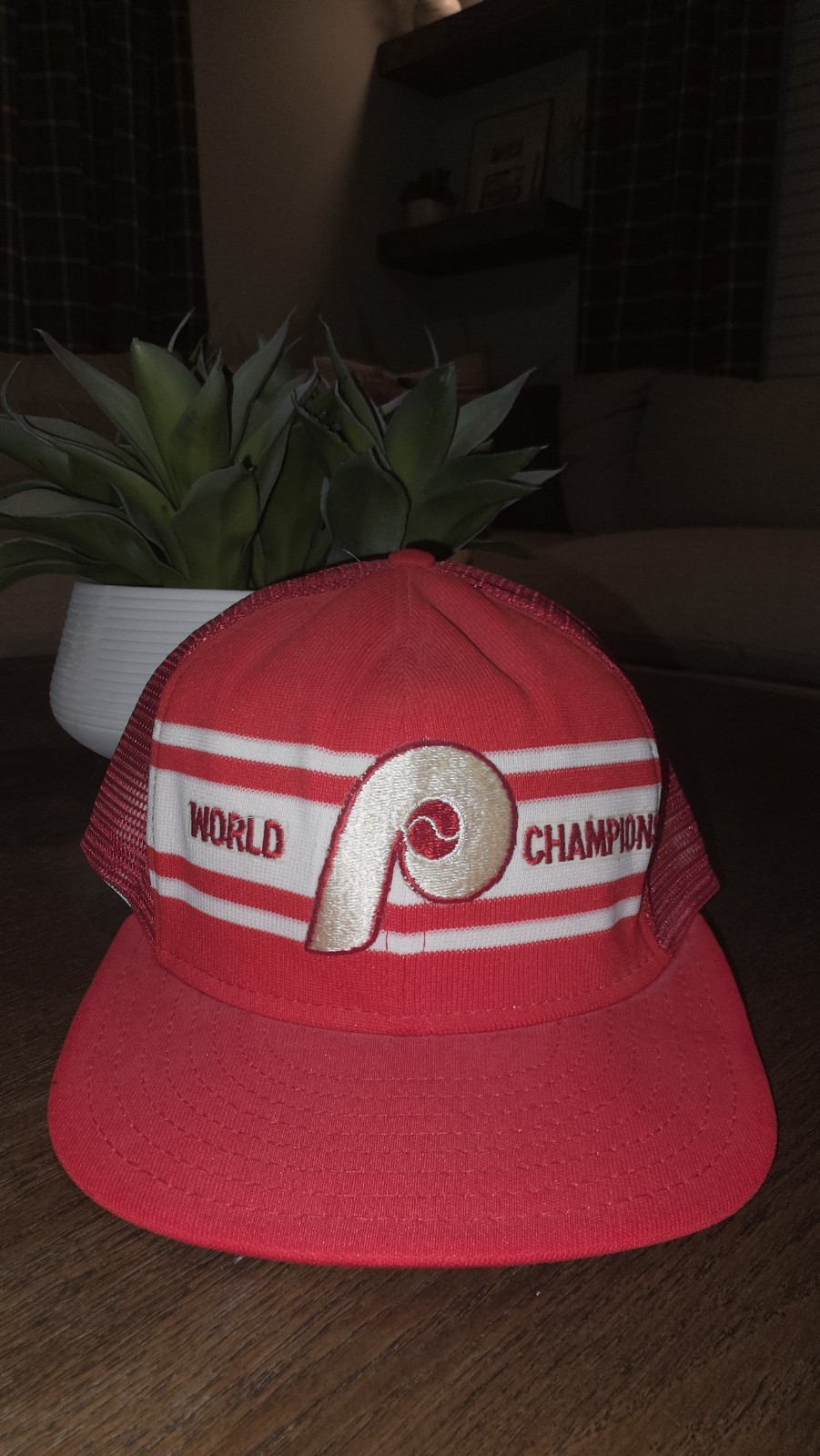Vintage 1980 World Series Champions Hat Autographed By Tug Mcgraw