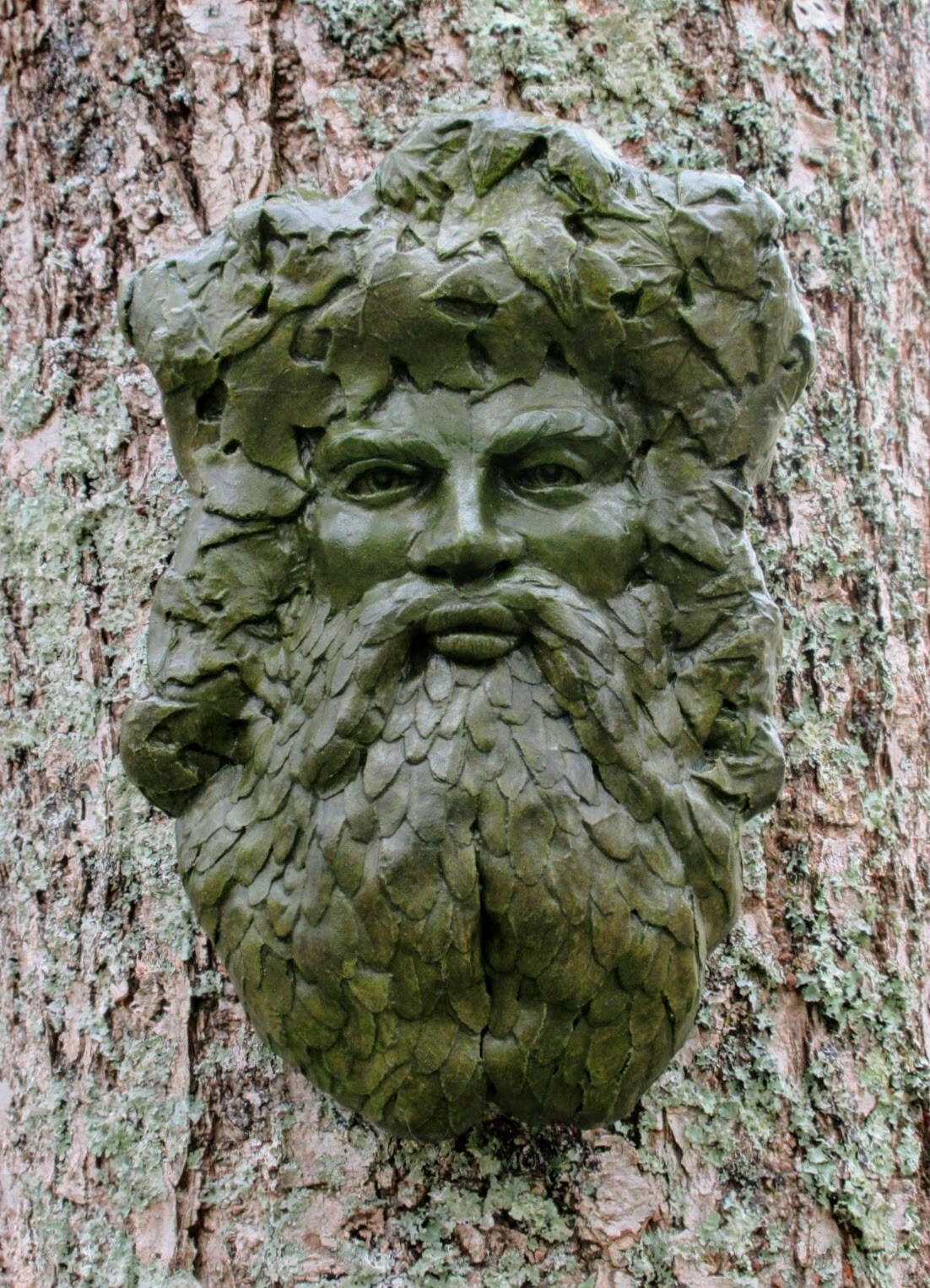 Richard Warsin's Green Man of Wisdom, Concrete Home and Garden Decor