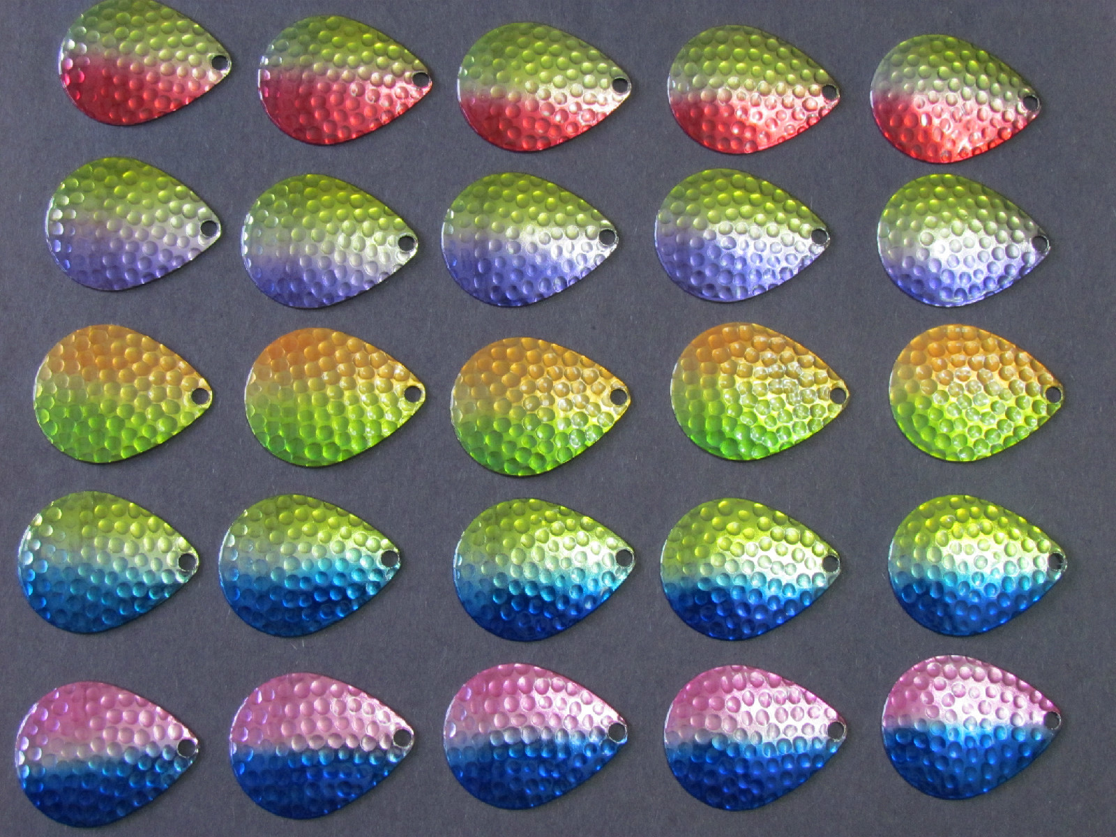 25 ct. size 5 UV Colorado Blades Make your own spinner harnesses