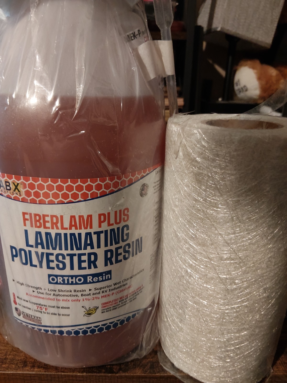 FIBERLAM PLUS 1 Gallon POLYESTER RESIN +MEKP (for laminating, cloth, mat,strand)