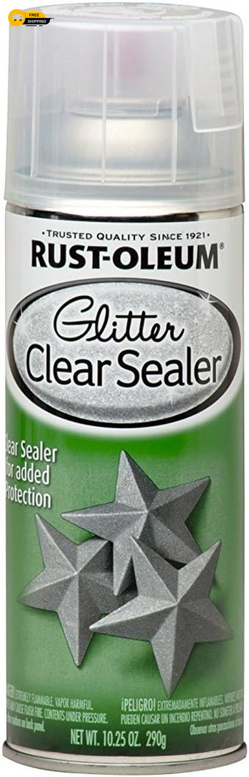 Rust-Oleum 267736 Specialty Glitter Spray, 10.25 oz, Clear Sealer, 10 Ounce