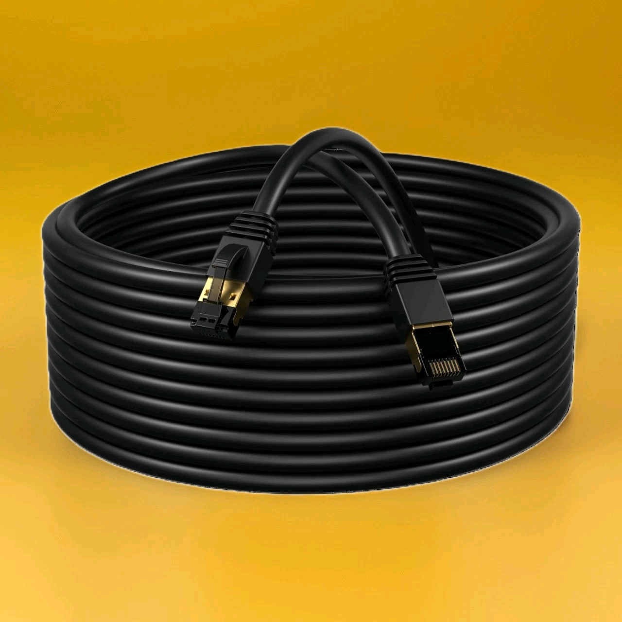 CAT8 Ethernet Cable |  75 FT | Super Speed 40Gbps | LAN Wire | Black | 183