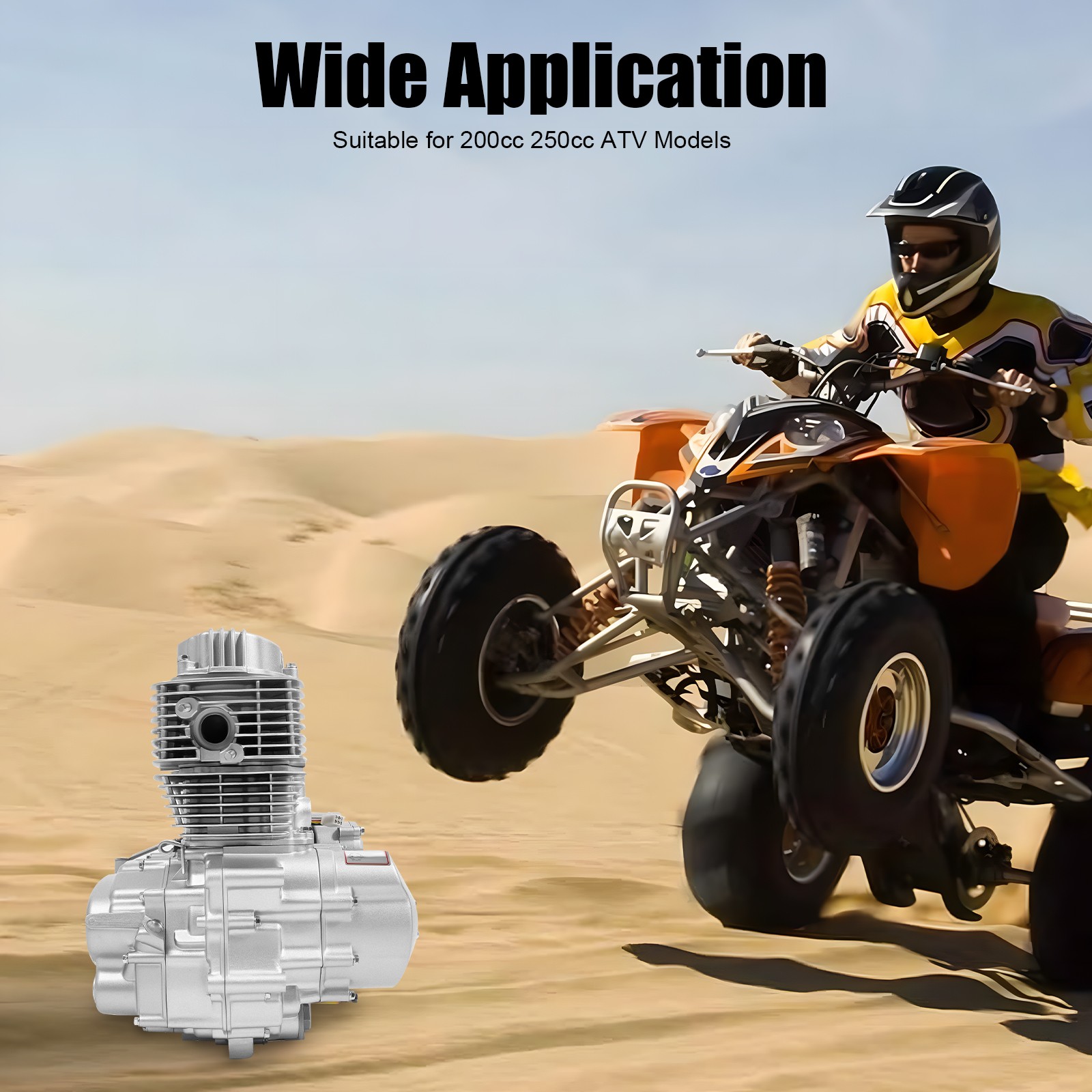For 200CC 250CC ATV Models Single Cylinder Engine Aluminum Motor 4 Stroke Engine