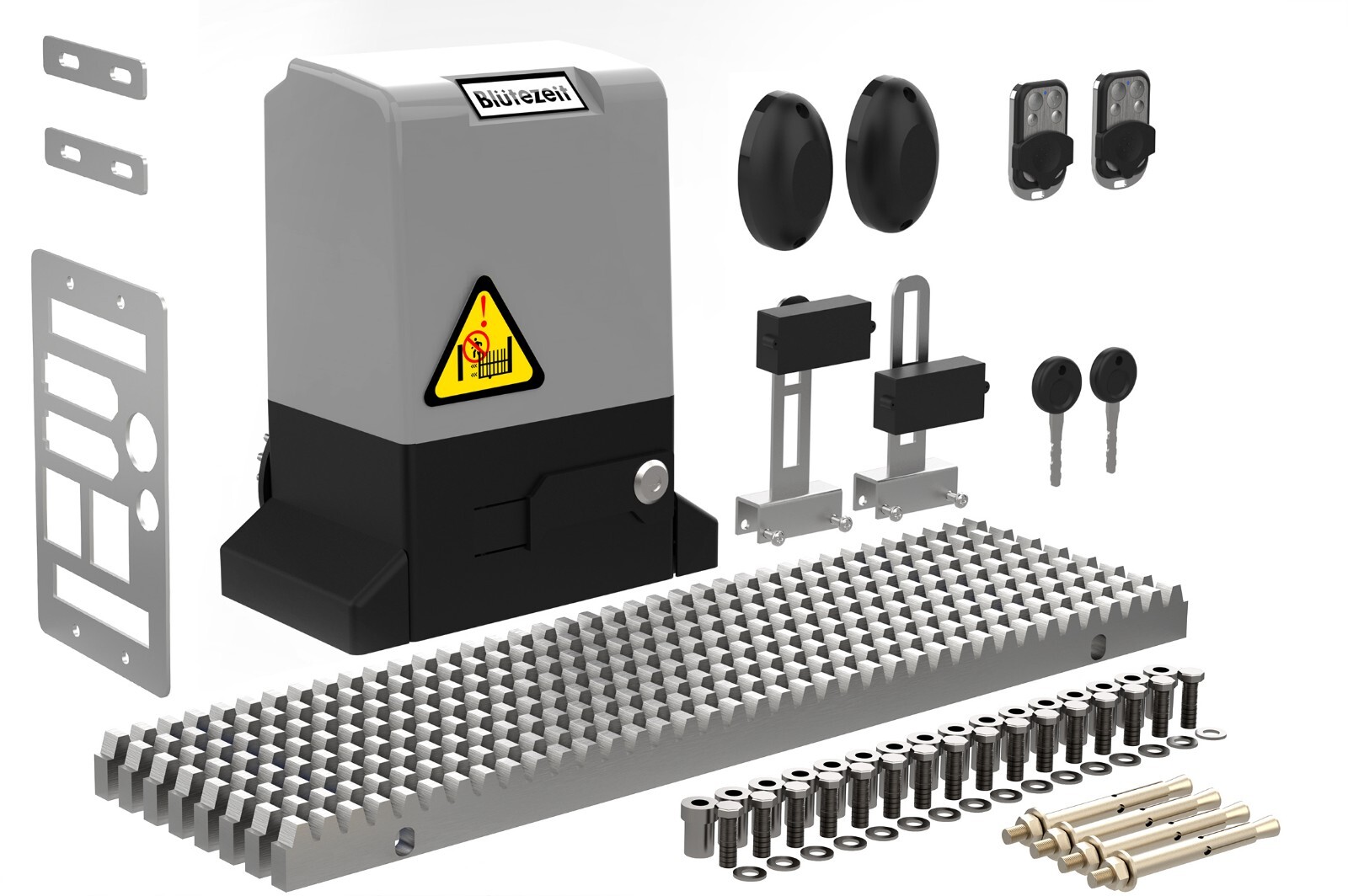 Automatic Sliding Gate Opener 2700lb Rack Driven w/ Remote Controls & IR Sensor