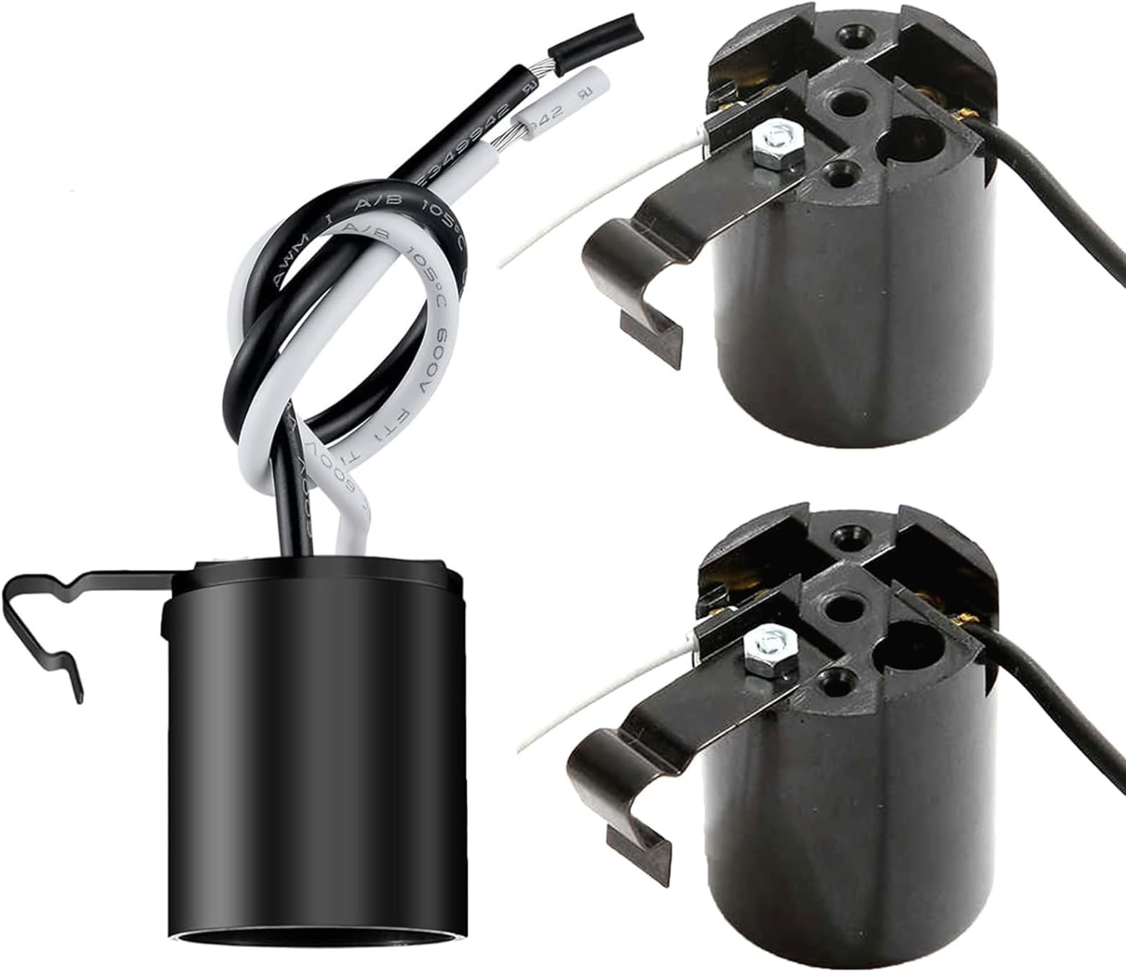 Phenolic Medium Base E26 Fixture Socket, Keyless US Standard Lamp Holder for ...