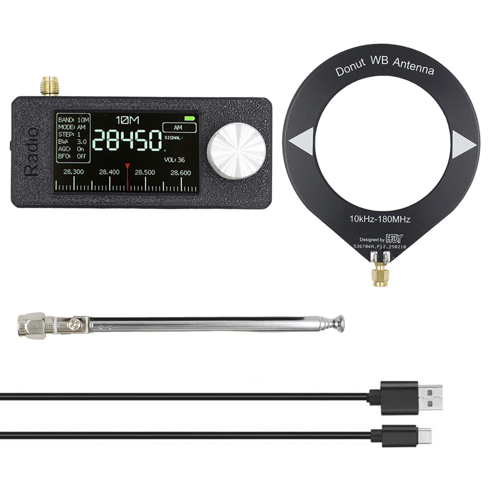 SI4732 Portable Radio 0.5-108MHz LSB AM FM Mini Pocket All-Band Radio Receiver👍