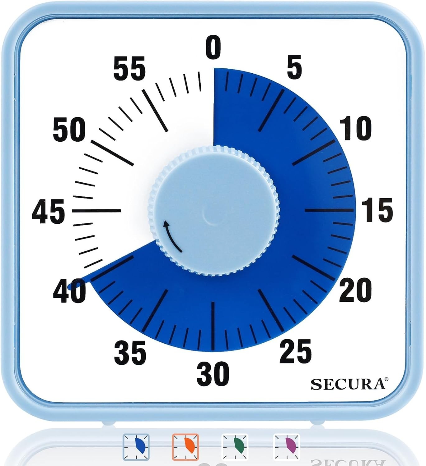 Magnetic Backing Mechanical Timer - 60-Minute Visual Countdown for Kids & Adults