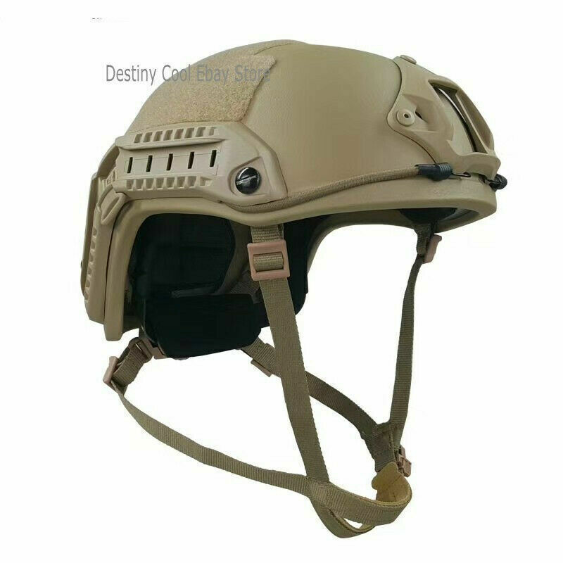 US Ship FAST Army Real Bulletproof Level 3 Tactical Helmet UHMWPE BALLISTIC IIIA