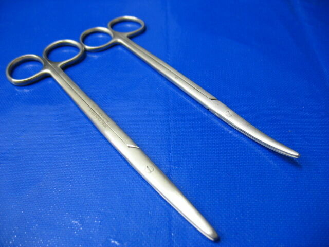 2 O.R GRADE METZENBAUM SURGICAL VETERINARY SCISSORS STRAIGHT+ CURVED TIP 7"
