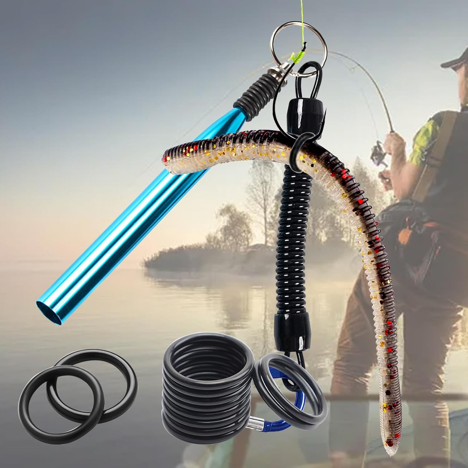 Wacky Worms O-Rings 300PCS for Wacky Rigging Senko & Stick Soft Baits - Silicone