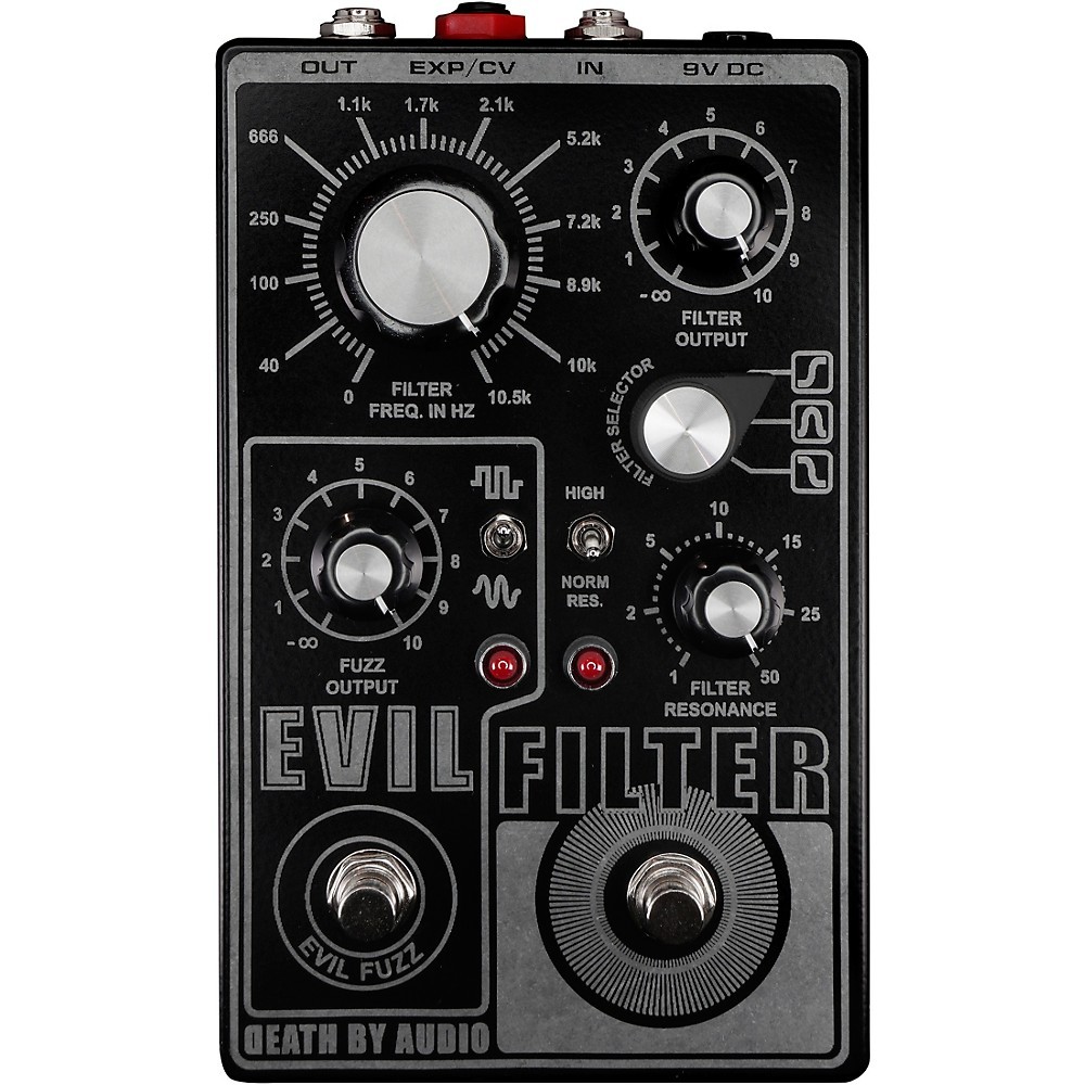 DEATH BY AUDIO Evil Filter Hyper Resonant Multi Mode FilterFuzz Pedal Black